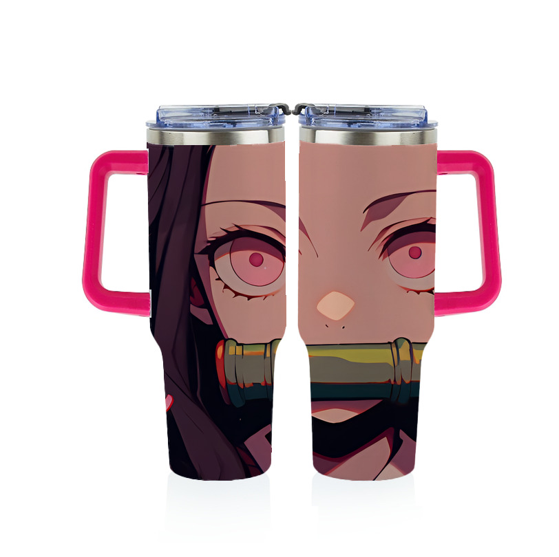 （画像用） 鬼滅の刃（きめつのやいば）竈門 禰󠄀豆子／かまど ねずこ Kamado Nezuko 1200ｍLフルプリント車用タンブラー